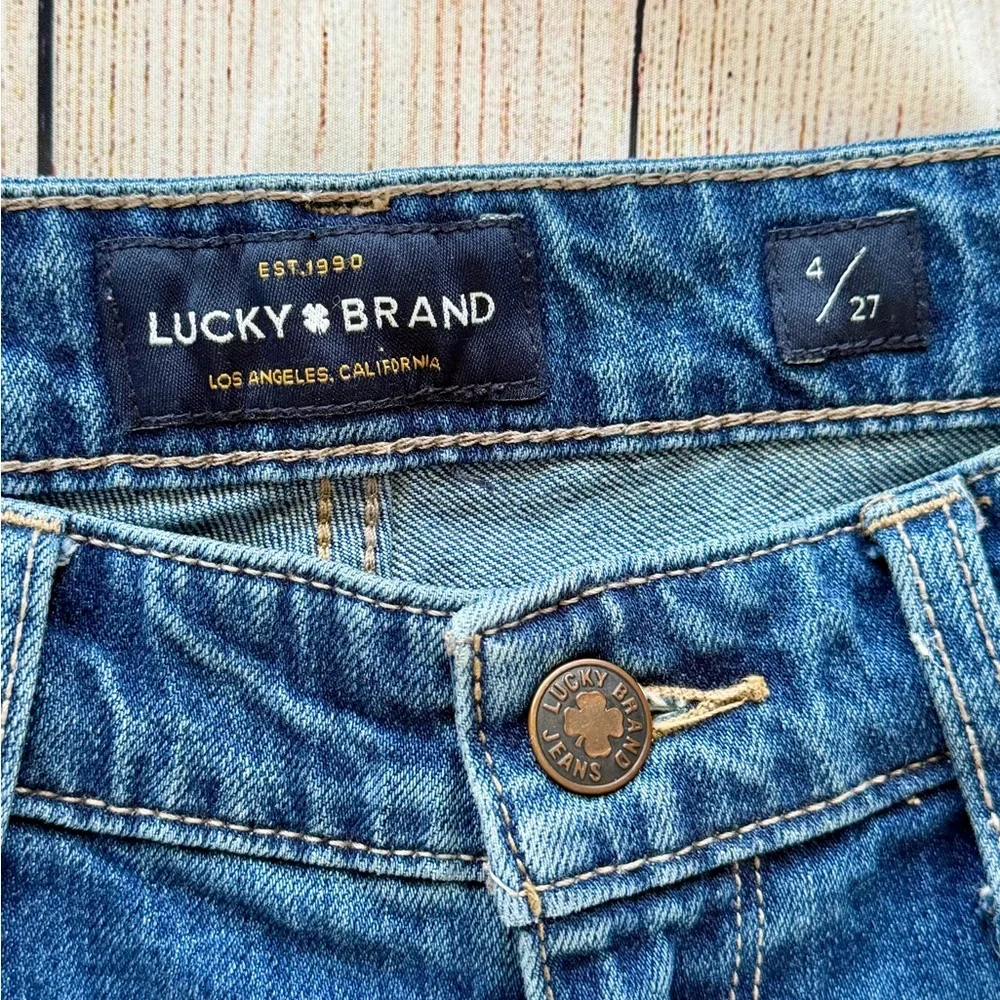 Lucky Brand Handcrafted Patchwork Jeans Size 27 / 4 Boho Quilt Denim